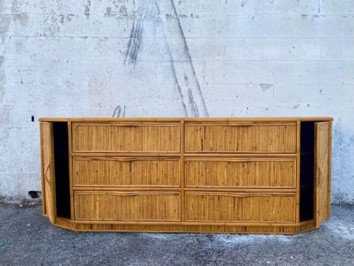 1980s bamboo credenza and sideboard 1944