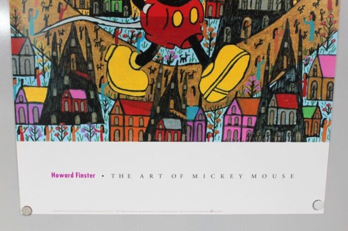 1980s howard finster puts mickey mouse in a kids world art poster 6965