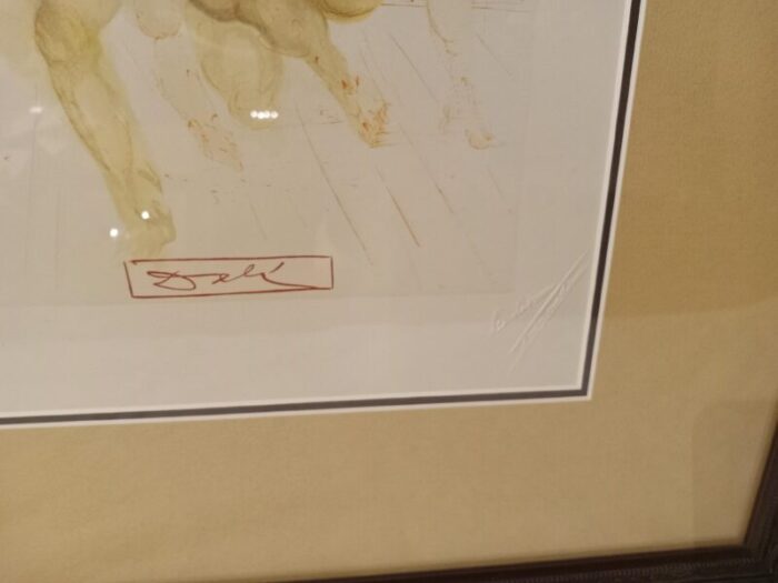 1990s salvador dali limited edition offset lithograph framed 0291