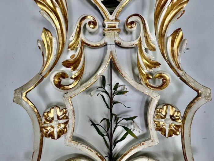 19th c italian painted and parcel gilt architectural piece 8347