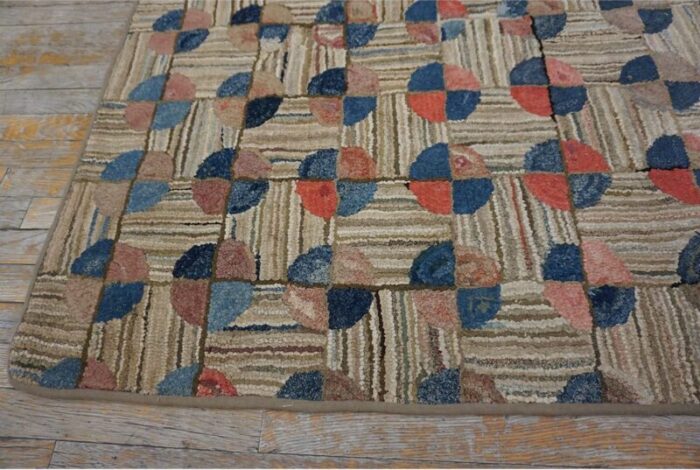 19th century american hooked rug 4259