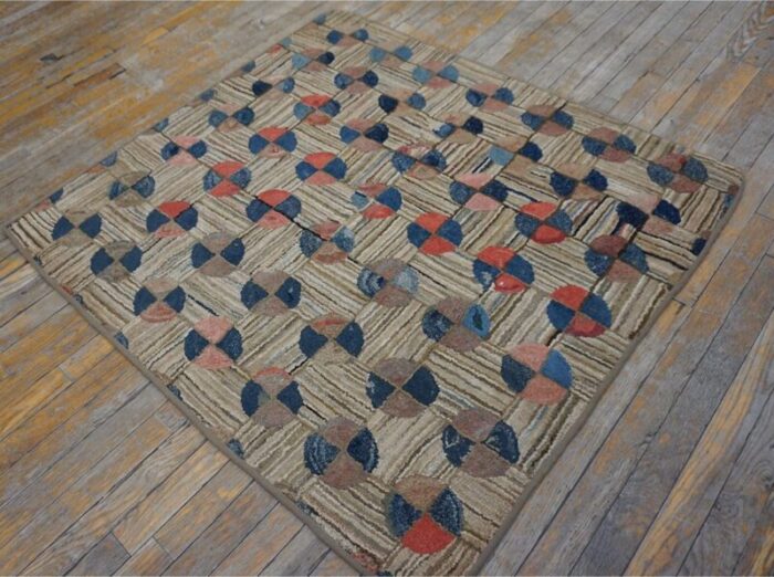 19th century american hooked rug 6131