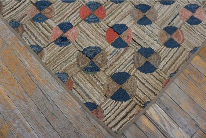 19th century american hooked rug 7951