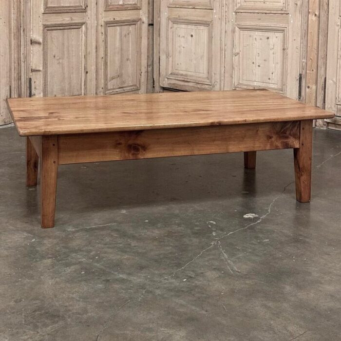 19th century rustic county french pine coffee table 2784