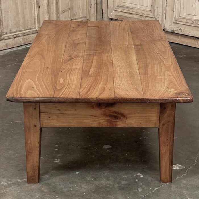 19th century rustic county french pine coffee table 8338