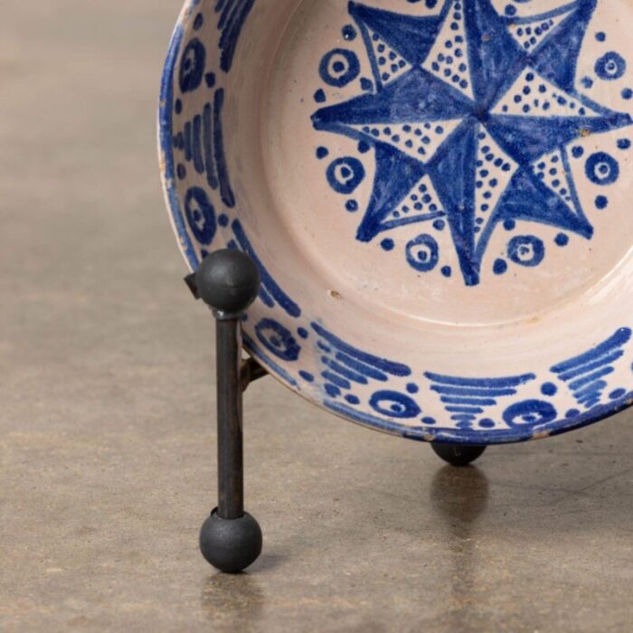 19th century spanish blue and white fajalauza lebrillo bowl from granada 0153