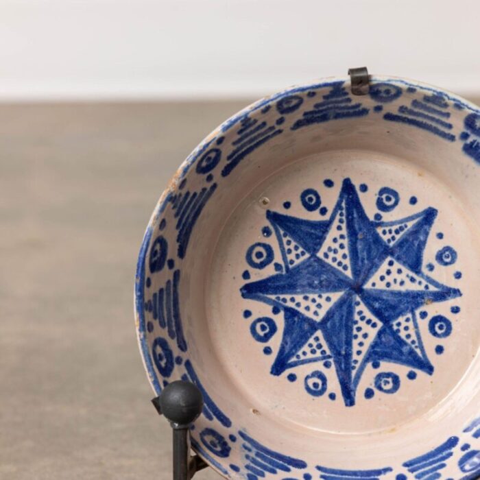 19th century spanish blue and white fajalauza lebrillo bowl from granada 0515