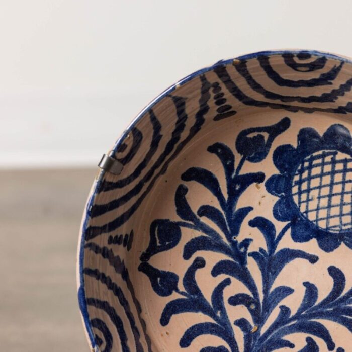 19th century spanish blue and white fajalauza lebrillo bowl from granada 1362