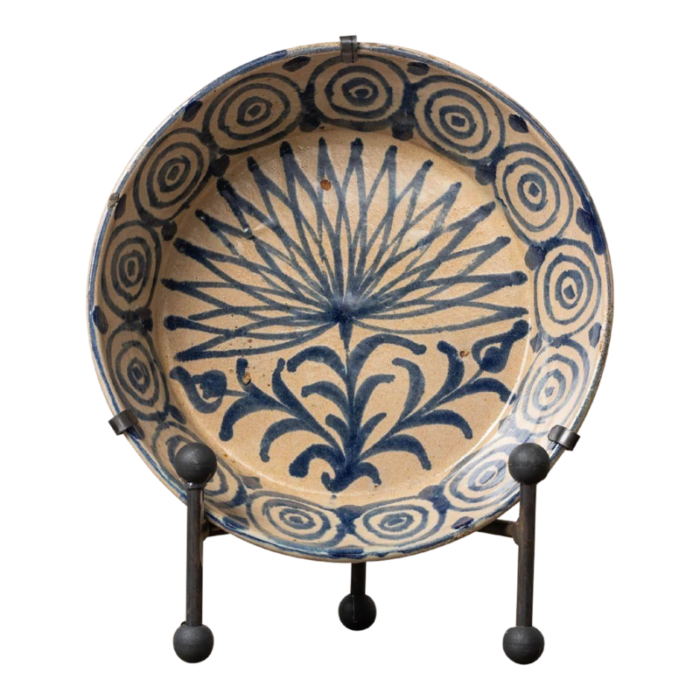 19th century spanish blue and white fajalauza lebrillo bowl from granada 2531