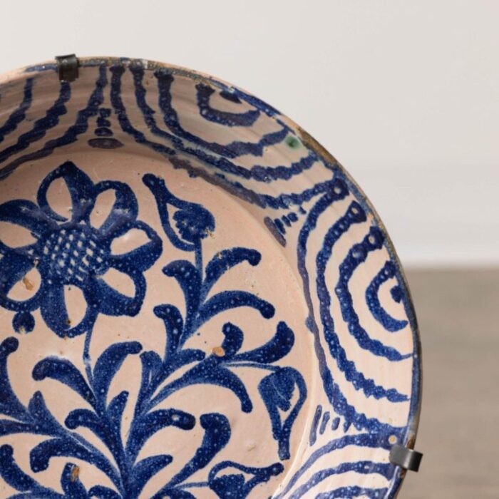 19th century spanish blue and white fajalauza lebrillo bowl from granada 3147