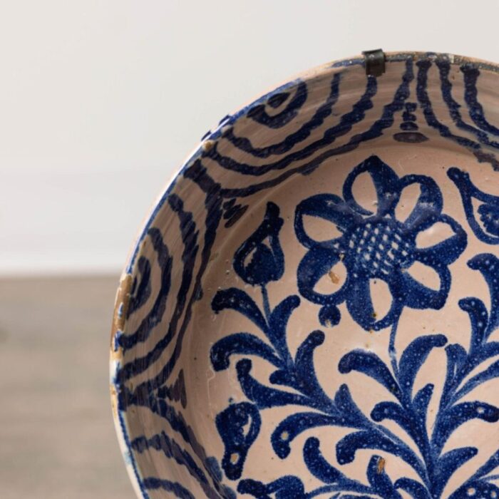 19th century spanish blue and white fajalauza lebrillo bowl from granada 5106