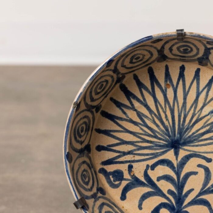 19th century spanish blue and white fajalauza lebrillo bowl from granada 5474