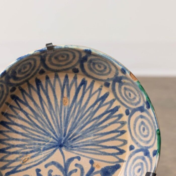 19th century spanish blue and white fajalauza lebrillo bowl from granada 6790