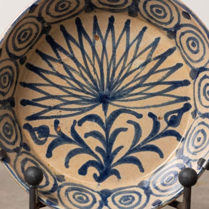 19th century spanish blue and white fajalauza lebrillo bowl from granada 7517