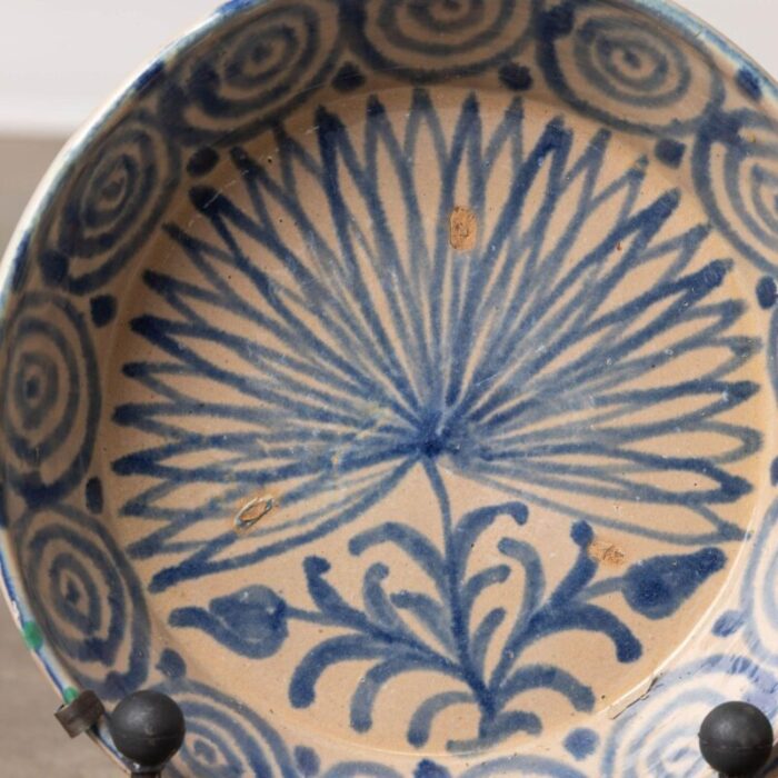 19th century spanish blue and white fajalauza lebrillo bowl from granada 9919