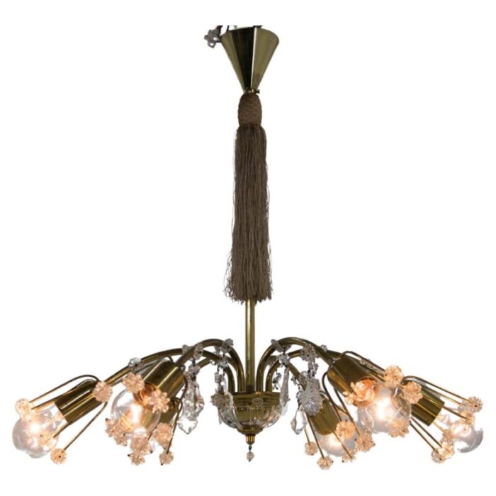 6 light chandelier by emil stejnar for rupert nikoll austria 1950s 1