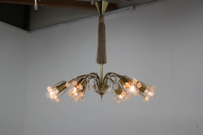 6 light chandelier by emil stejnar for rupert nikoll austria 1950s 2