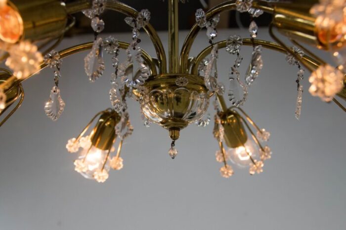 6 light chandelier by emil stejnar for rupert nikoll austria 1950s 4