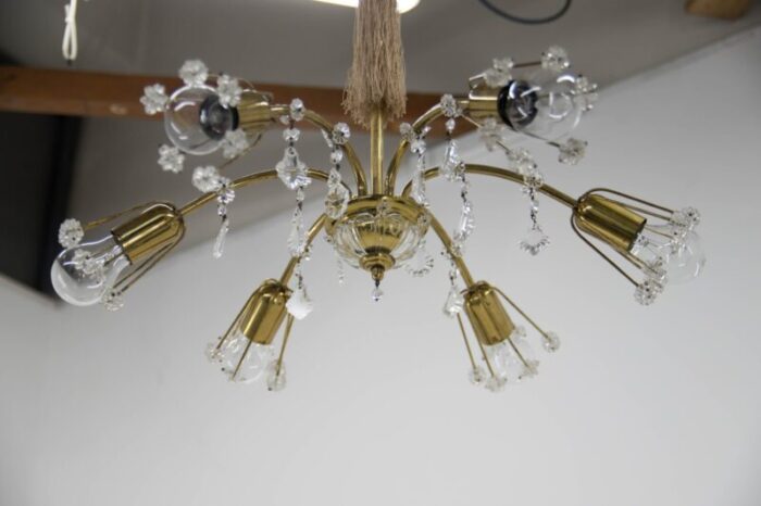 6 light chandelier by emil stejnar for rupert nikoll austria 1950s 5