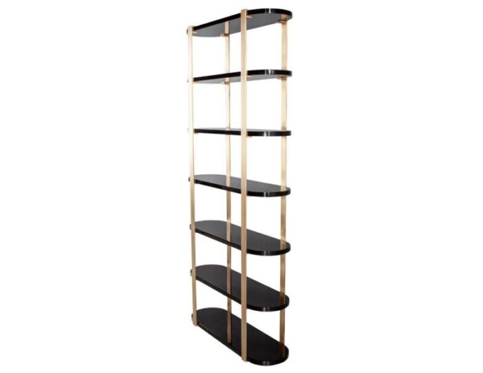 C 3128 Modern Bookcase Cabinet Brass Black 0012 master