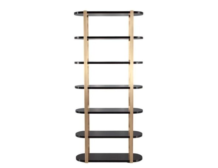 C 3128 Modern Bookcase Cabinet Brass Black 0013 master