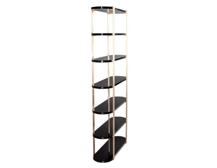 C 3128 Modern Bookcase Cabinet Brass Black 006 master