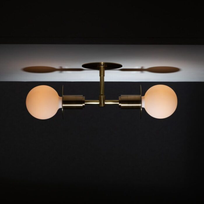 Double Sphere Disc Flush Mount Ceiling Light 4 master