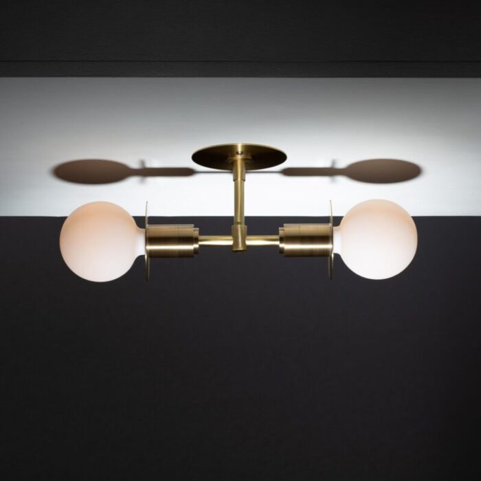 Double Sphere Disc Flush Mount Ceiling Light 5 master