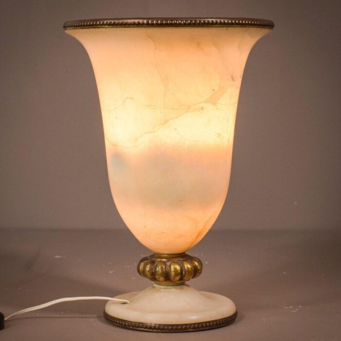 alabaster and bronze lamp 6