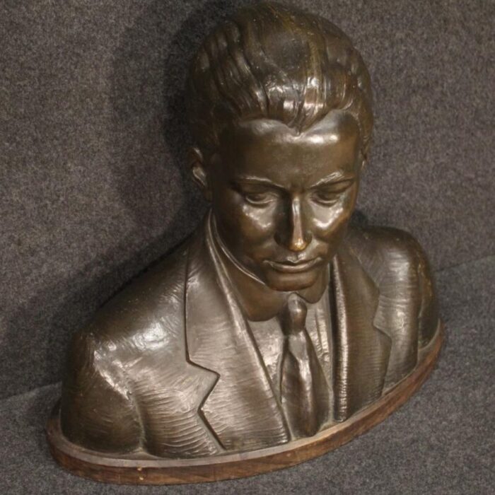 american artist half bust sculpture 1930 bronze 5728