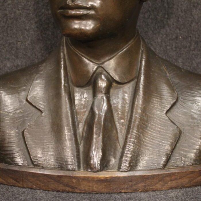 american artist half bust sculpture 1930 bronze 5760