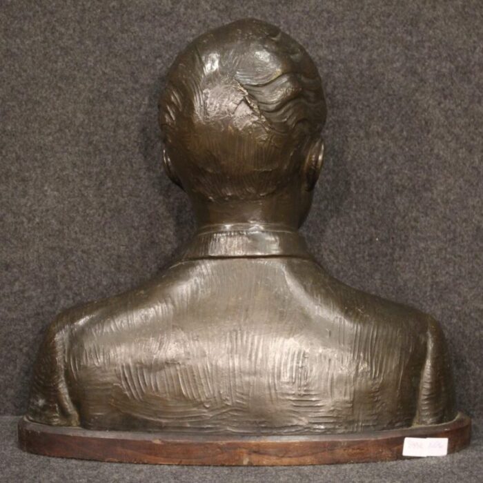 american artist half bust sculpture 1930 bronze 7130