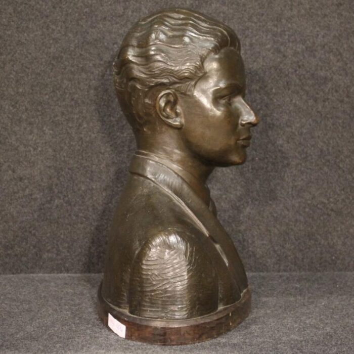 american artist half bust sculpture 1930 bronze 7223