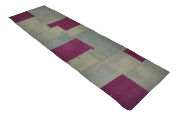 anatolian neutral turkish kilim runner rug 1960 1345