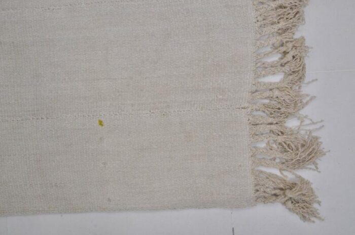 anatolian white hemp kilim rug 1960s 3174