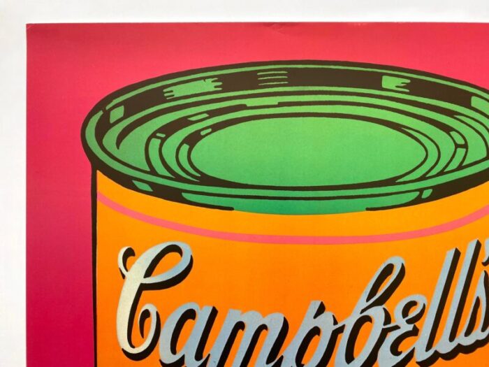 andy warhol foundation vintage 1993 lithograph print pop art poster campbells tomato soup can 1968 0749