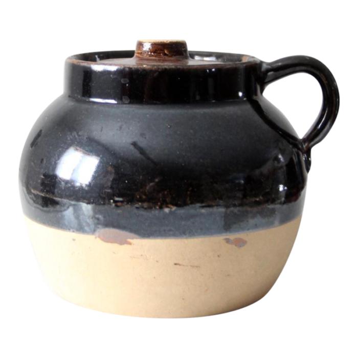 antique american stoneware bean pot 9746