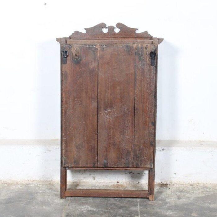 antique anglo indian teakwood hanging cabinet 6526