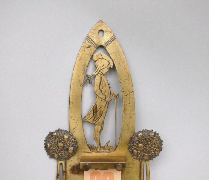 antique art nouveau wall mount in brass 1890s 2682