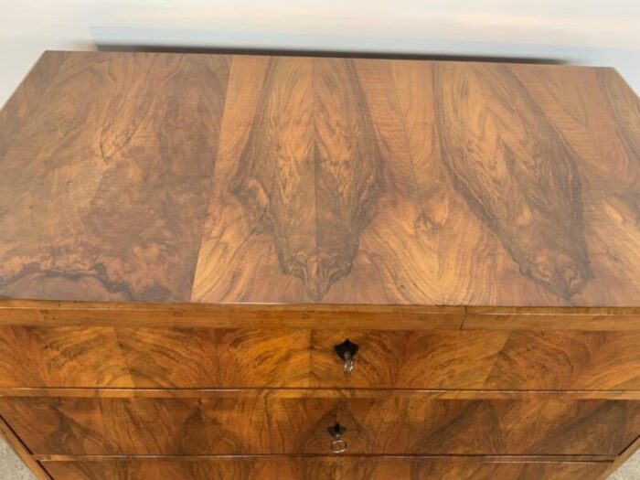 antique biedermeier chest of drawers in walnut 1820 6431