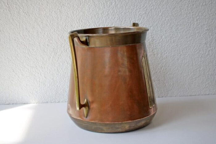 antique copper and brass planter 1890 1502