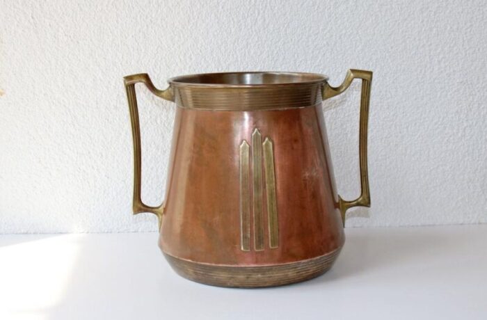 antique copper and brass planter 1890 1892