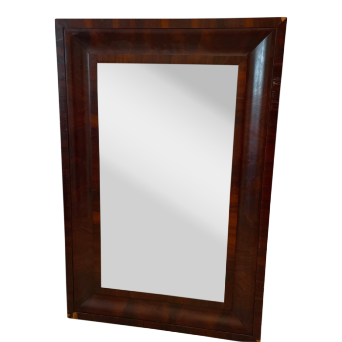 antique empire flame mahogany ogee mirror 4286