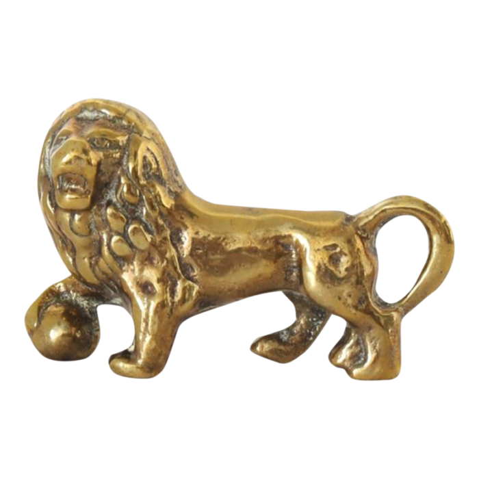 antique english lion paperweight 5370