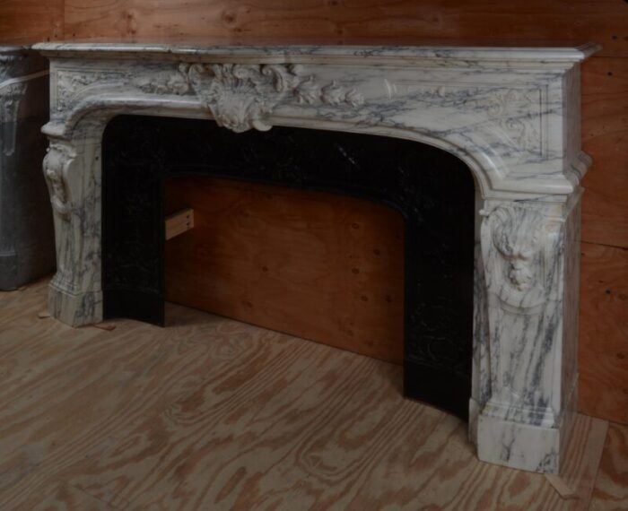 antique french louis xvregency style breche violette marble mantel 19th century 0914