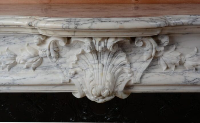 antique french louis xvregency style breche violette marble mantel 19th century 4786