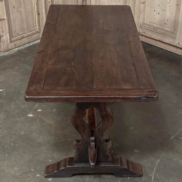 antique italian rustic style trestle table 3822