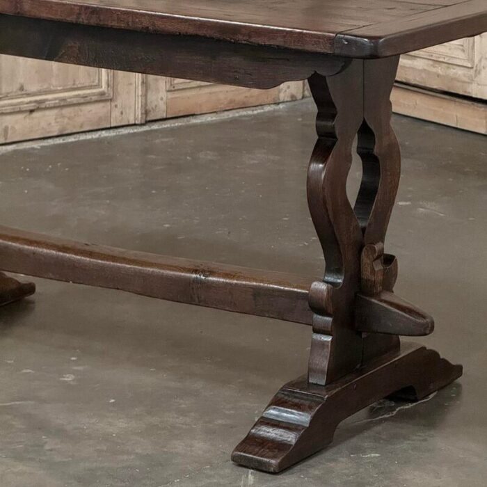 antique italian rustic style trestle table 3997