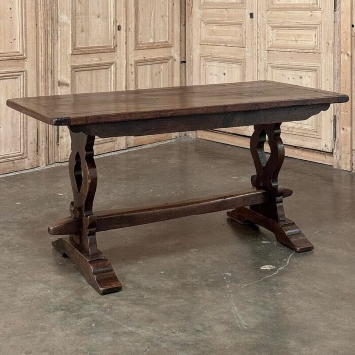 antique italian rustic style trestle table 4045