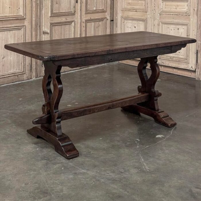 antique italian rustic style trestle table 4641